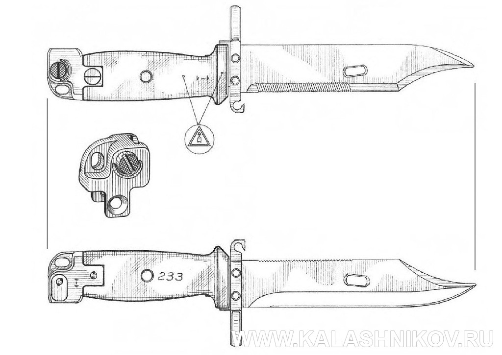 Штык нож к автомату Калашникова АК-74